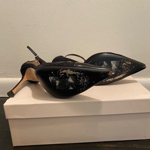 Jimmy Choo 38.5 Black patent leather/Suede Ankle Strap Heel - Picture 5 of 6